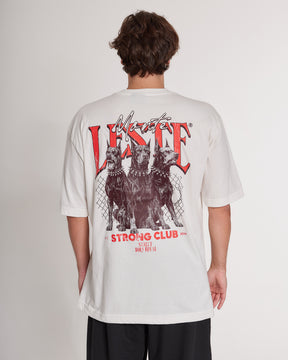 T-Shirt Oversized Printed Dobermann - Off White
