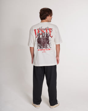 T-Shirt Oversized Printed Dobermann - Off White