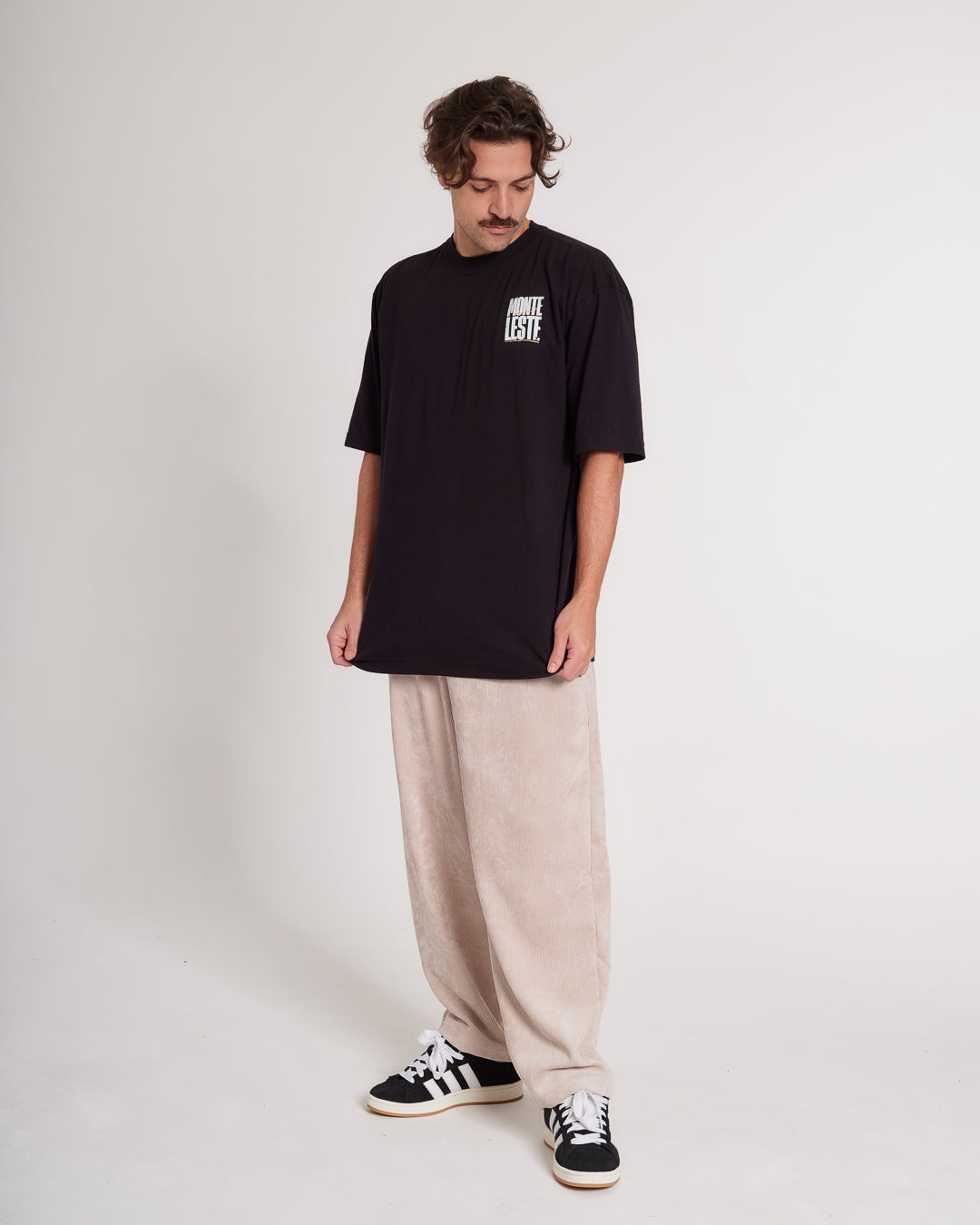 T-Shirt Oversized Printed Tijolo - Black