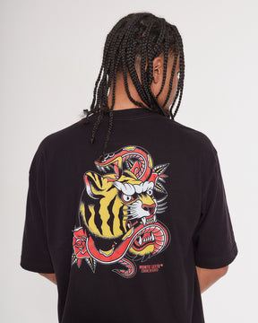 T-Shirt Oversized Printed Honor - Black