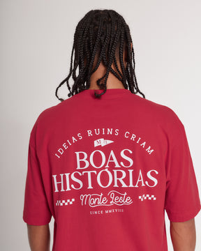 T-Shirt Oversized Printed Ideias - Red