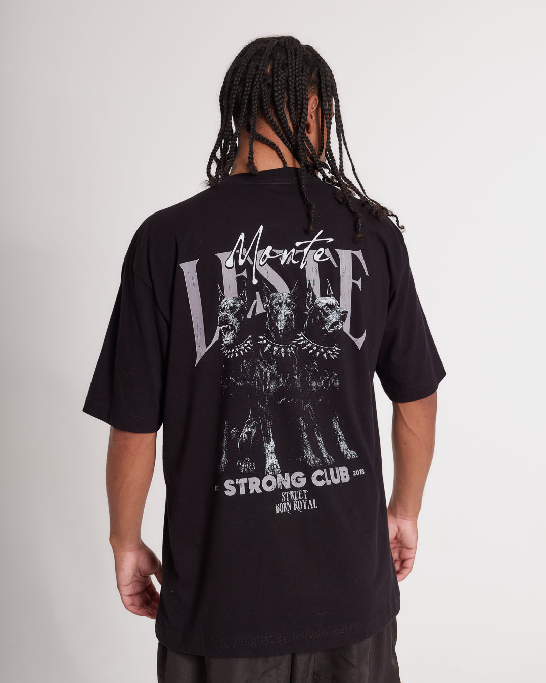 T-Shirt Oversized Printed Dobermann - Black