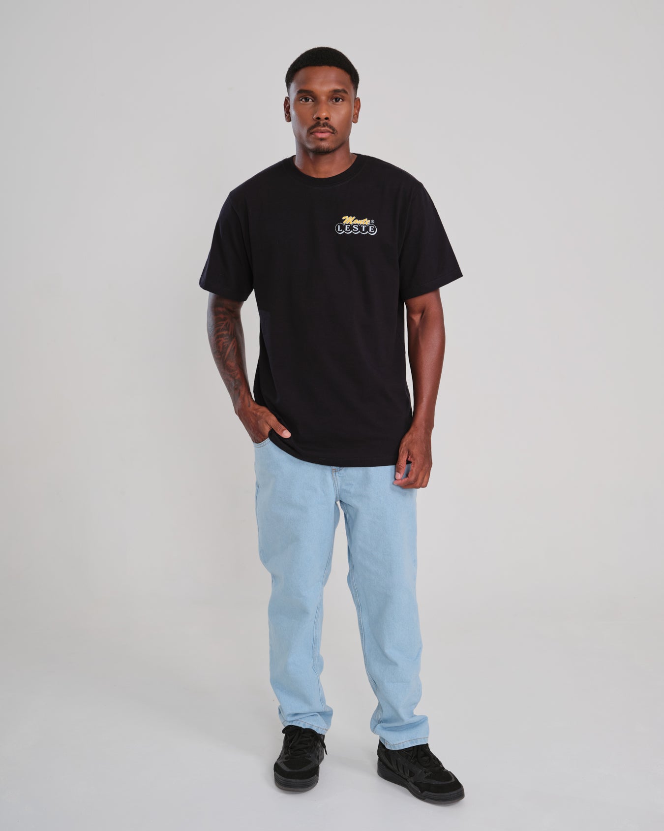 T-Shirt Oversized Printed Rolê - Black