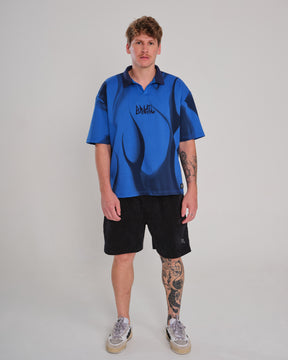 Polo Shirt Oversized Printed Penta - Blue Royal
