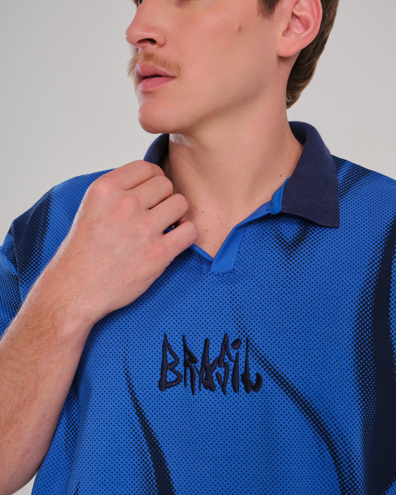Polo Shirt Oversized Printed Penta - Blue Royal