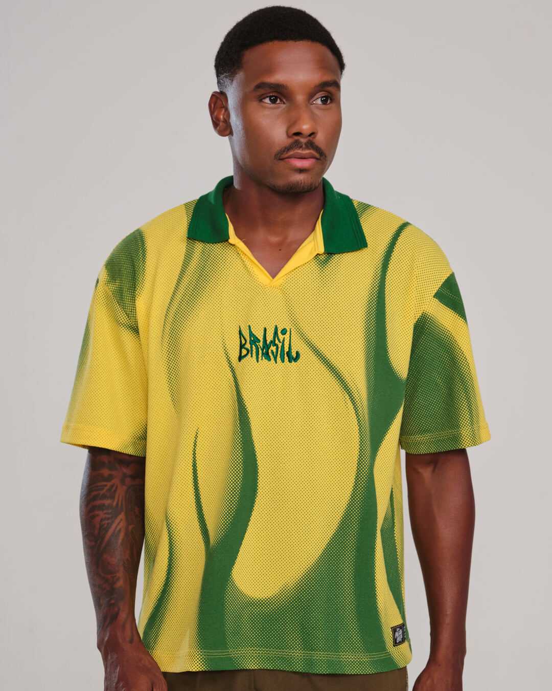 Polo Shirt Oversized Printed Penta - Yellow