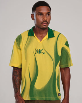 Polo Shirt Oversized Printed Penta - Yellow