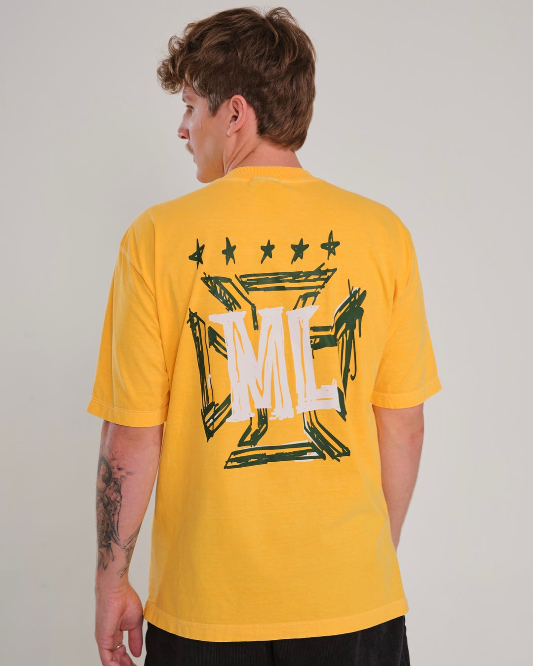 T-Shirt Oversized Printed Brazil - Yellow