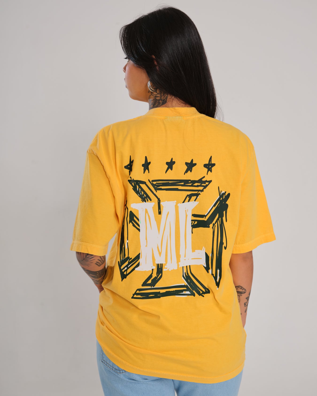 T-Shirt Oversized Printed Brazil - Yellow