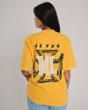 T-Shirt Oversized Printed Brazil - Yellow