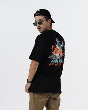 T-Shirt Regular Printed - Bird Black