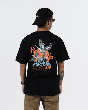 T-Shirt Regular Printed - Bird Black