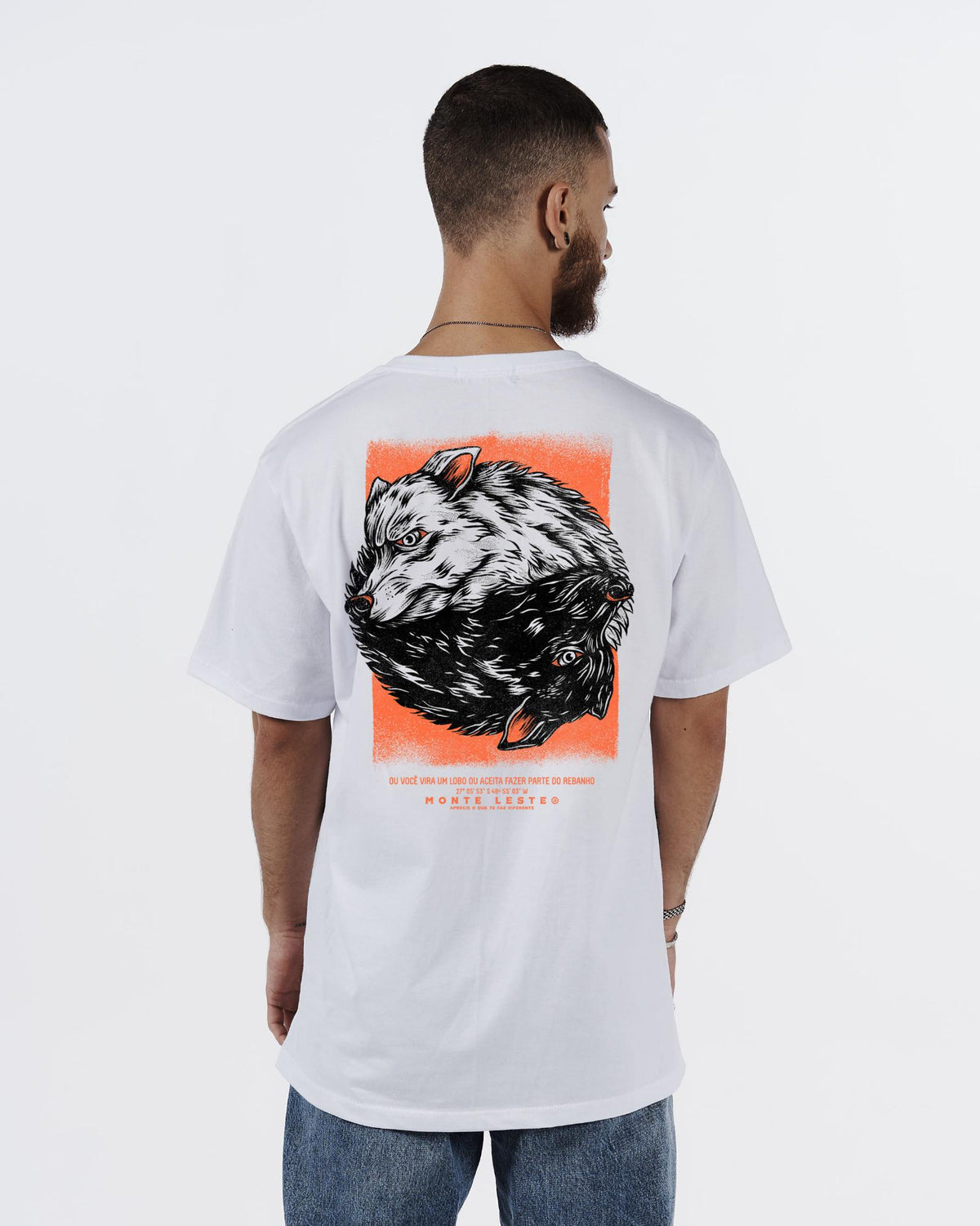 T-Shirt Regular Printed - Lobo White