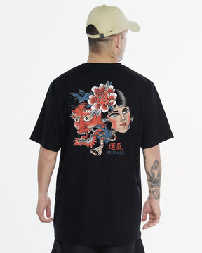 T-Shirt Regular Printed - Oni Black