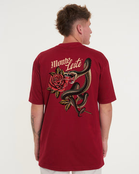 T-Shirt Oversized Printed Kai - Red Dark