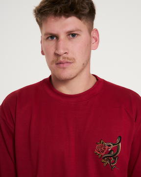 T-Shirt Oversized Printed Kai - Red Dark