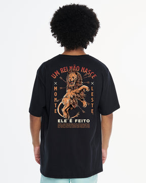 T-Shirt Regular Printed - Lion Black