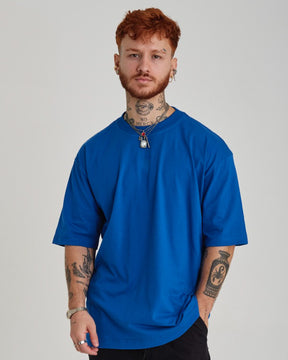 T-Shirt Oversized Plain - Blue Royal