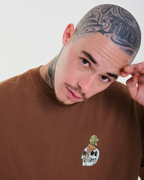 Printed Regular T-Shirt - Vase Brown