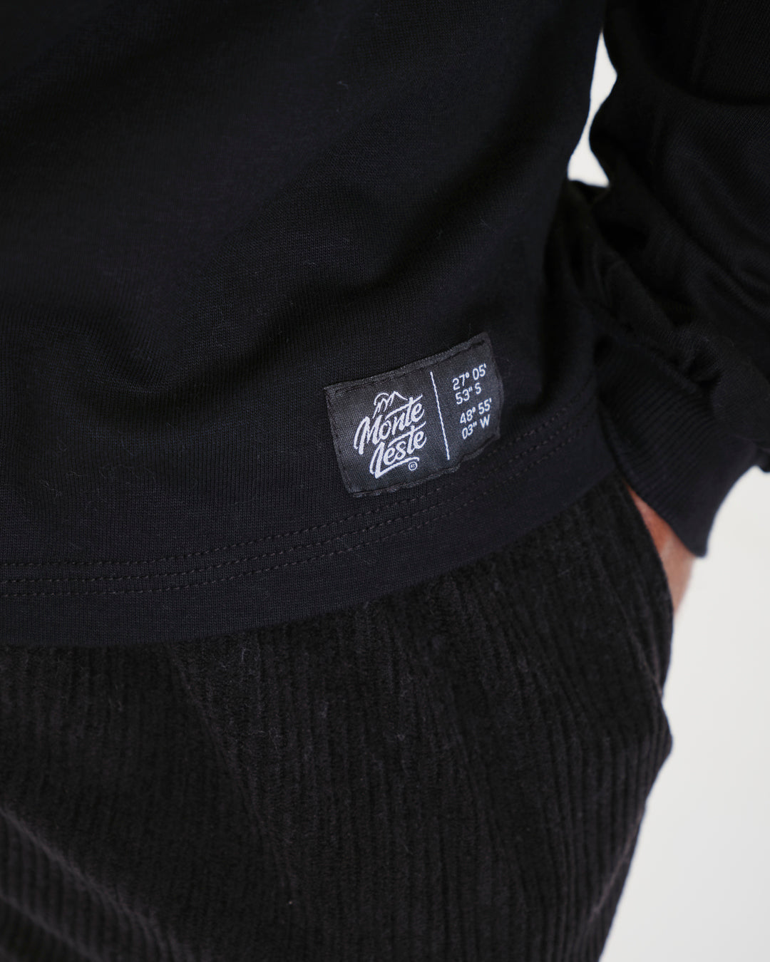 Printed Long Sleeve T-Shirt - Face Black