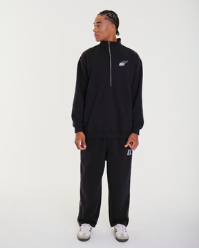 High Collar Sweatshirt - Fuego Black