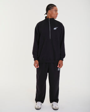 High Collar Sweatshirt - Fuego Black