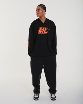 Oversized Long Sleeve Jersey T-Shirt - Hydro Off White