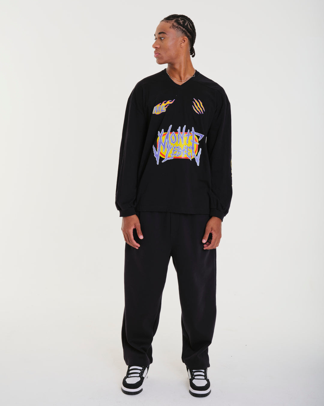 Oversized Long Sleeve Jersey T-Shirt - Hydro Off White