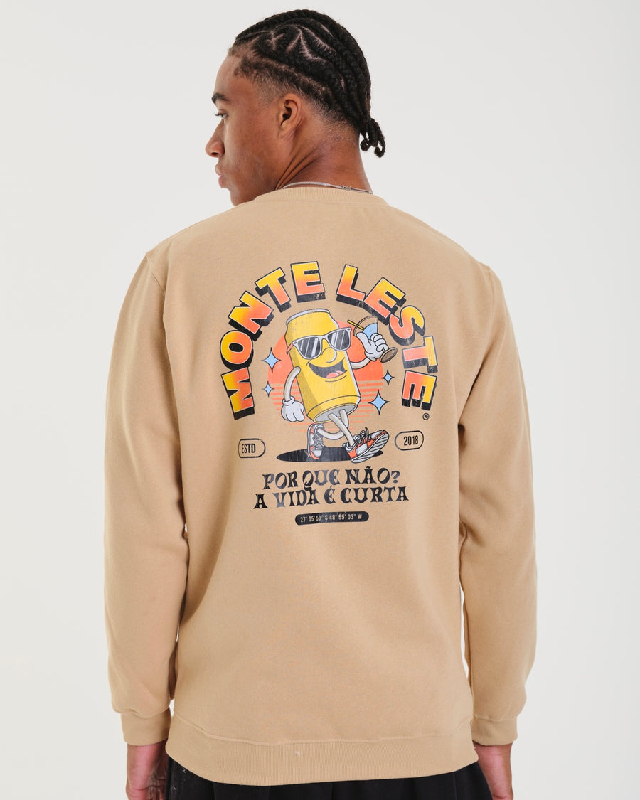 Crewneck Sweatshirt - Vibes Sand