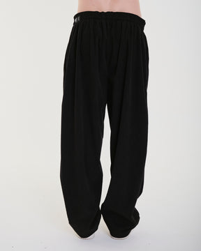 Oversized Corduroy Pants - Black