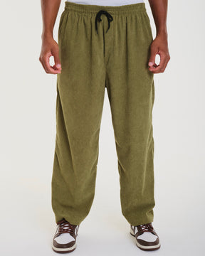 Oversized Corduroy Pants - Moss Green