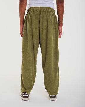 Oversized Corduroy Pants - Moss Green