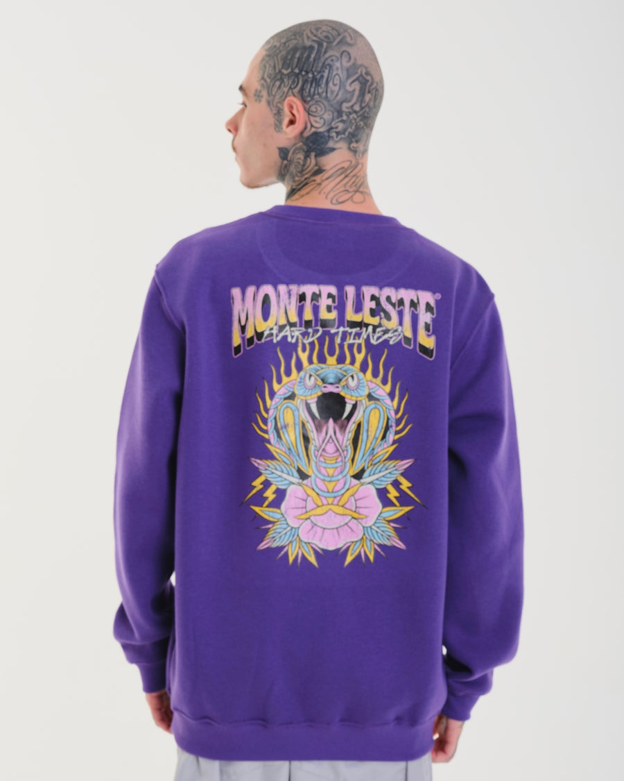 Crewneck Sweatshirt - Times Purple