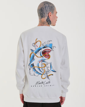 Crewneck Sweatshirt - Hunted Off White