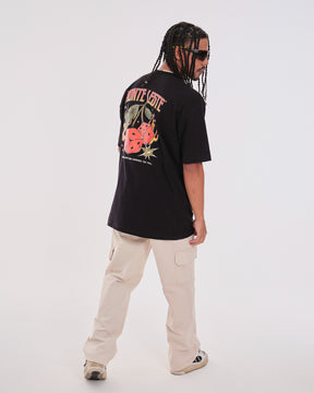 T-Shirt Oversized Printed Thrill - Black