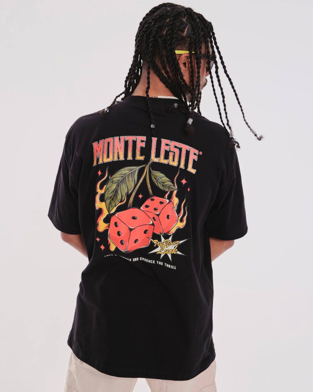 T-Shirt Oversized Printed Thrill - Black