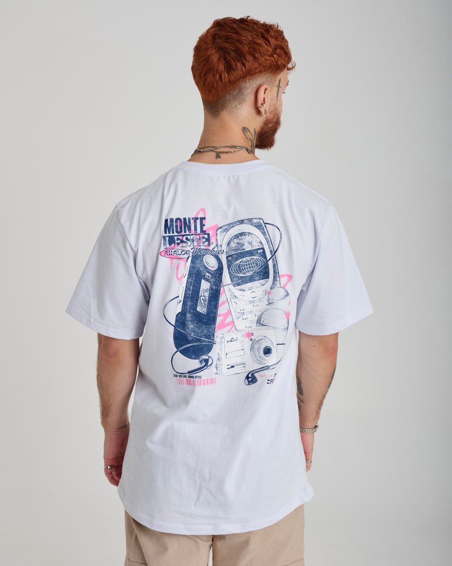 Printed Regular T-Shirt - Memories White