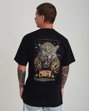 T-Shirt Oversized Printed Fearless - Black