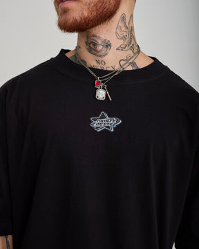 T-Shirt Oversized Printed Star - Black