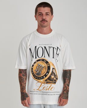 T-Shirt Oversized Printed Champs - Off White