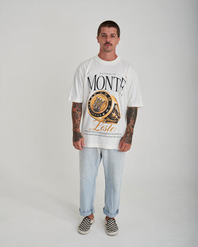 T-Shirt Oversized Printed Champs - Off White