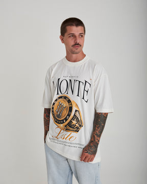T-Shirt Oversized Printed Champs - Off White