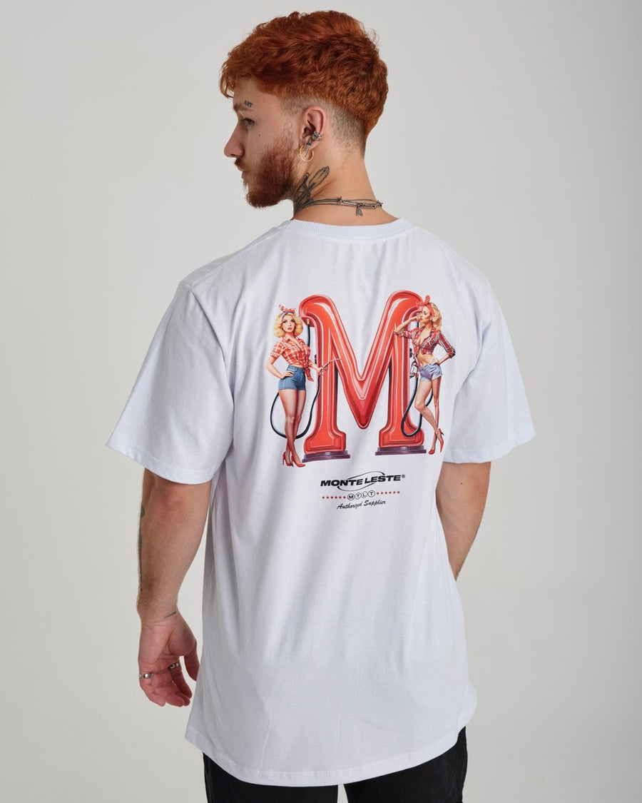 Printed Regular T-Shirt - Oil White