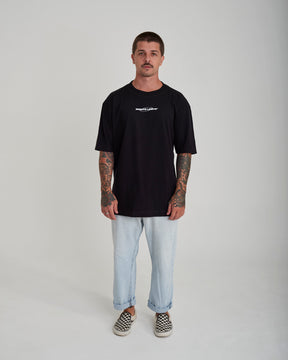 T-Shirt Oversized Printed Oil - Black