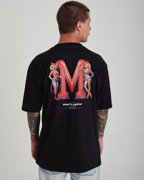 T-Shirt Oversized Printed Oil - Black