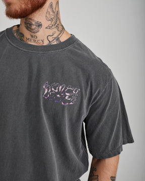 T-Shirt Regular Printed - Butterfly Gray Washed