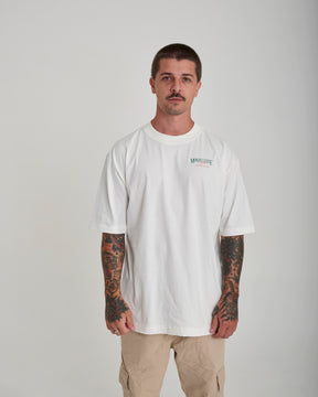 T-Shirt Oversized Printed Club - Off White