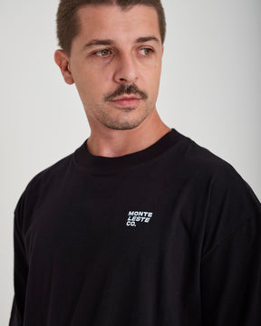 T-Shirt Oversized Printed Company - Black