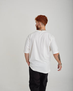 T-Shirt Oversized Printed Infinite - Off White