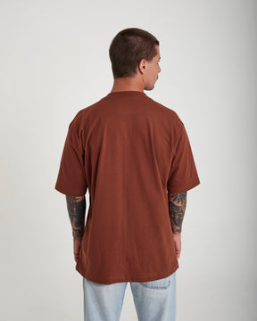 T-Shirt Oversized Printed Mont - Brown